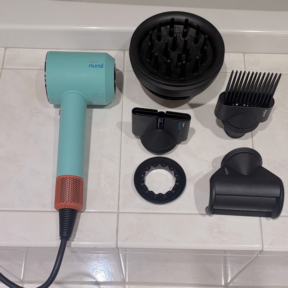 Dyson Other - Dyson Supersonic Nural Hair Dryer with 5 Attachments Ceramic Patin Teal & Black